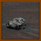 Meteorito de ferro fotografado em Marte pela sonda Opportunity, em 2005.
