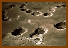 Distribuição das crateras em Winslow, no Arizona.